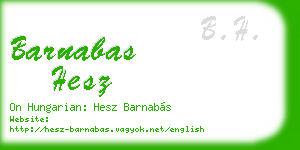 barnabas hesz business card
